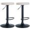 2er Set Barhocker HLO-CP290 Kunstleder schwarz ~ wei