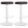 2er Set Barhocker HLO-CP290 Kunstleder weiß ~ braun