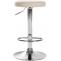 2er Set Barhocker HLO-CP290 Kunstleder chrom ~ creme
