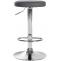 2er Set Barhocker HLO-CP290 Kunstleder chrom ~ grau