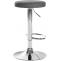 2er Set Barhocker HLO-CP290 Kunstleder chrom ~ grau