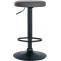 2er Set Barhocker HLO-CP290 Kunstleder schwarz ~ grau