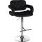 Barhocker HLO-CP314 Samt chrom ~ schwarz