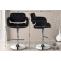 Barhocker HLO-CP314 Samt chrom ~ schwarz