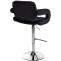 Barhocker HLO-CP314 Samt chrom ~ schwarz