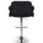 Barhocker HLO-CP314 Samt chrom ~ schwarz