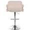 Barhocker HLO-CP314 Samt chrom ~ creme