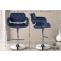 Barhocker HLO-CP314 Samt chrom ~ blau