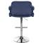 Barhocker HLO-CP314 Samt chrom ~ blau