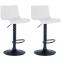 2er Set Barhocker HLO-CP239 Kunststoff ~ wei