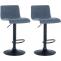 2er Set Barhocker HLO-CP240 Stoff ~ blau