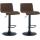 2er Set Barhocker HLO-CP240 Stoff ~ braun