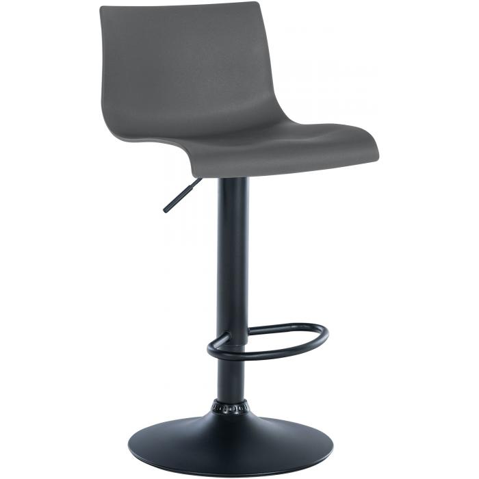 2er Set Barhocker HLO-CP239 Kunststoff ~ grau