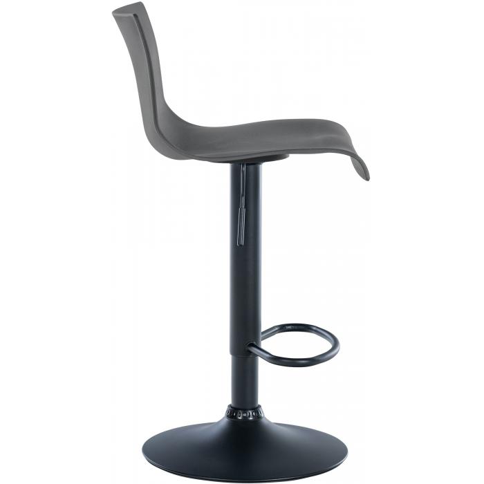 2er Set Barhocker HLO-CP239 Kunststoff ~ grau