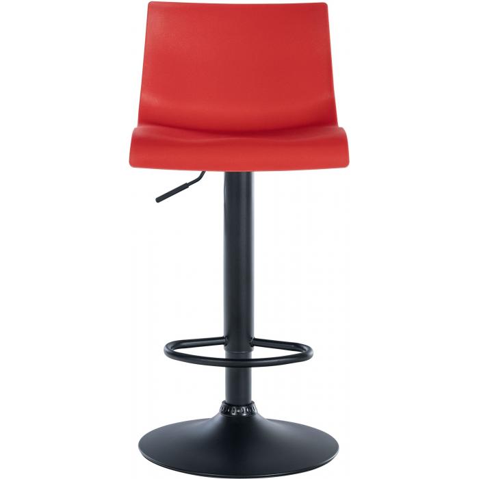 2er Set Barhocker HLO-CP239 Kunststoff ~ rot