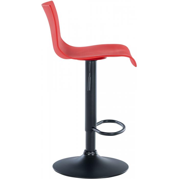 2er Set Barhocker HLO-CP239 Kunststoff ~ rot