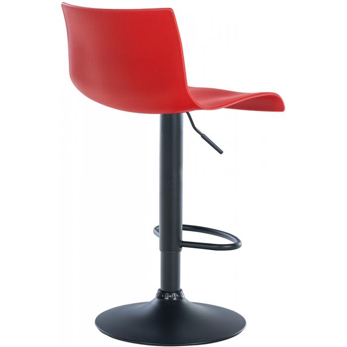 2er Set Barhocker HLO-CP239 Kunststoff ~ rot