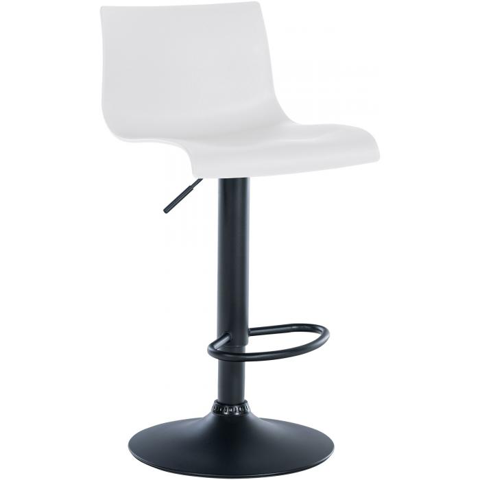 2er Set Barhocker HLO-CP239 Kunststoff ~ wei