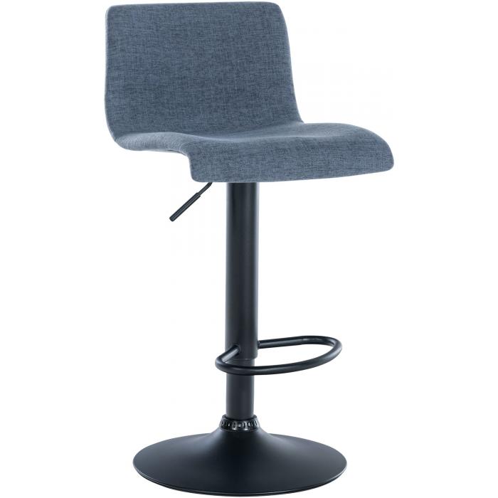 2er Set Barhocker HLO-CP240 Stoff ~ blau