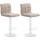 2er Set Barhocker HLO-CP242 Stoff wei ~ creme