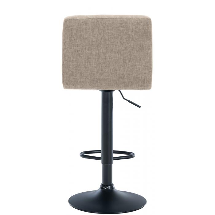 2er Set Barhocker HLO-CP242 Stoff schwarz ~ creme