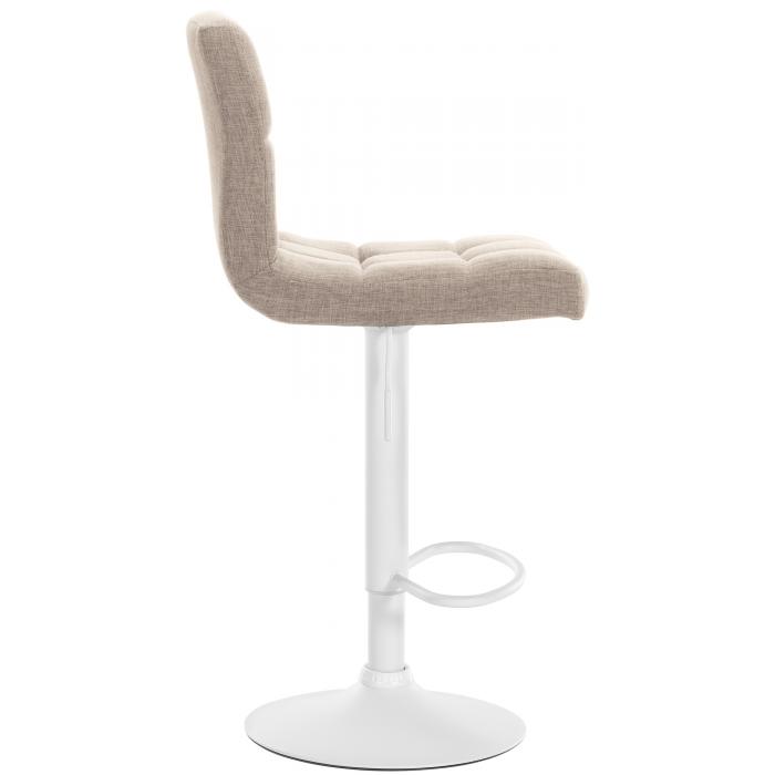 2er Set Barhocker HLO-CP242 Stoff wei ~ creme
