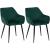 2er Set Esszimmerstuhl HLO-CP8 Samt ~ grn