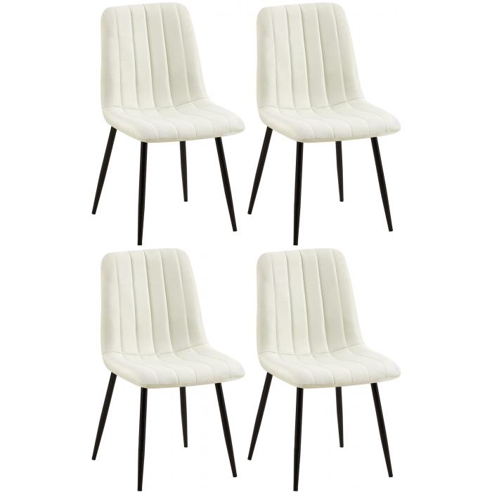 4er Set Sthle HLO-CP47 Stoff ~ creme