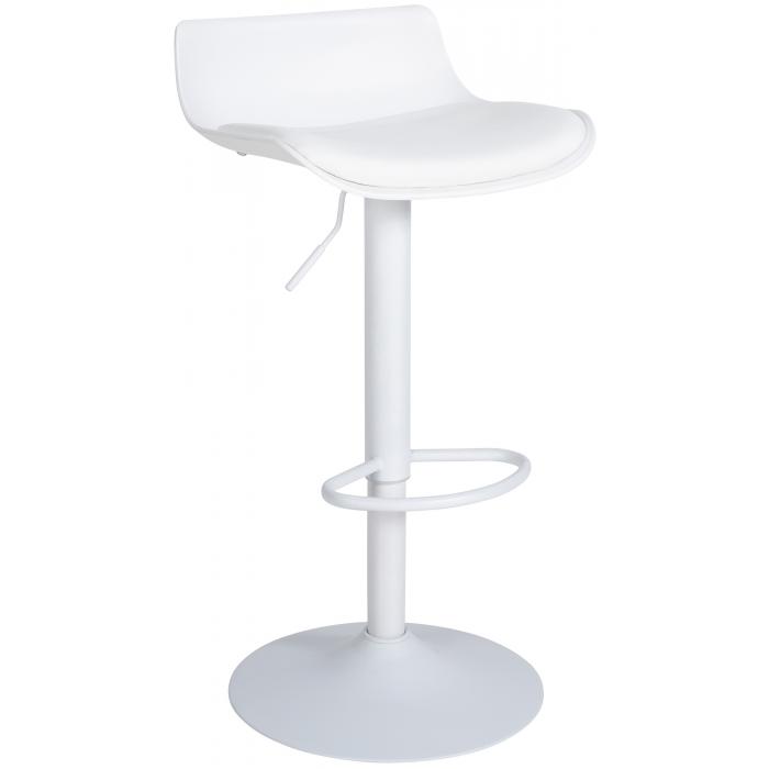4er Set Barhocker HLO-CP238 Kunstleder ~ wei
