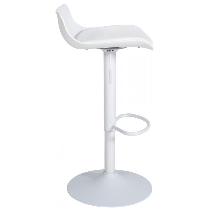 4er Set Barhocker HLO-CP238 Kunstleder ~ wei