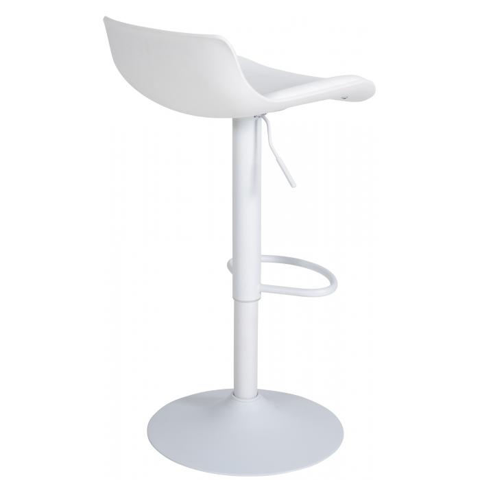 4er Set Barhocker HLO-CP238 Kunstleder ~ wei