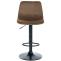 2er Set Barhocker HLO-CP252 Samt Schwarz ~ braun