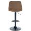 2er Set Barhocker HLO-CP252 Samt Schwarz ~ braun
