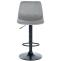 2er Set Barhocker HLO-CP252 Samt Schwarz ~ grau