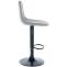 2er Set Barhocker HLO-CP252 Samt Schwarz ~ grau