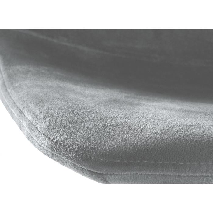 2er Set Barhocker HLO-CP252 Samt Schwarz ~ grau