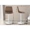 2er Set Barhocker HLO-CP252 Samt Wei ~ braun