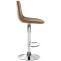 2er Set Barhocker HLO-CP252 Samt Chrom ~ braun