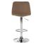 2er Set Barhocker HLO-CP252 Samt Chrom ~ braun