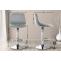2er Set Barhocker HLO-CP252 Samt Chrom ~ grau