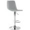 2er Set Barhocker HLO-CP252 Samt Chrom ~ grau