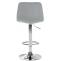 2er Set Barhocker HLO-CP252 Samt Chrom ~ grau