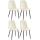 4er Set Sthle HLO-CP48 Samt ~ creme