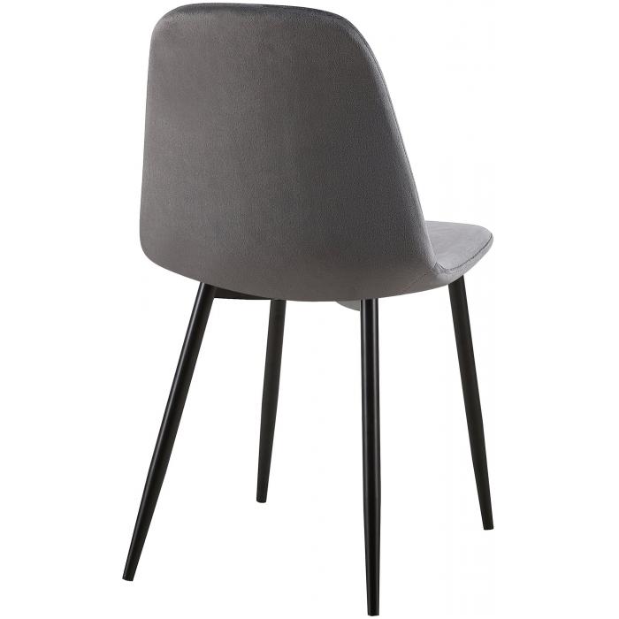 4er Set Sthle HLO-CP48 Samt ~ dunkelgrau
