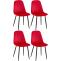 4er Set Sthle HLO-CP48 Samt ~ rot