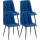 4er Set Esszimmersthle HLO-CP37 Stoff ~ blau