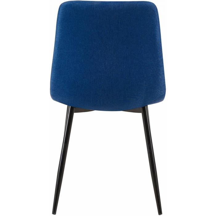 4er Set Esszimmersthle HLO-CP37 Stoff ~ blau