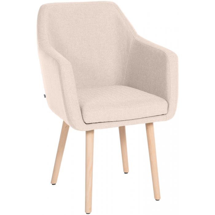 Besucherstuhl HLO-CP19 Stoff natura ~ beige