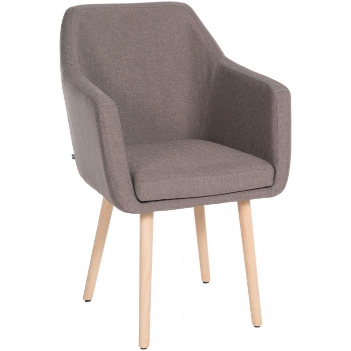 Besucherstuhl HLO-CP19 Stoff natura ~ taupe