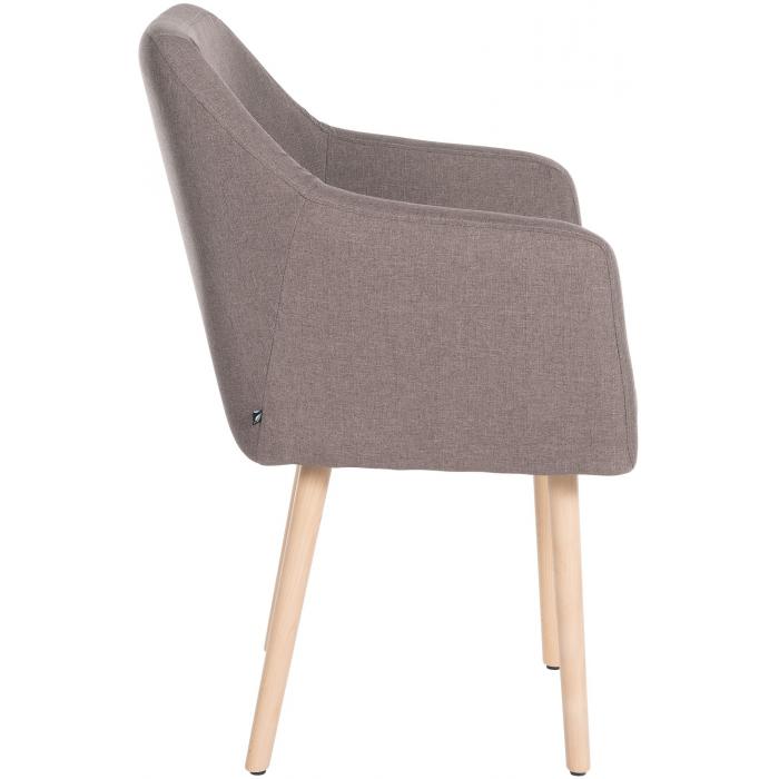 Besucherstuhl HLO-CP19 Stoff natura ~ taupe